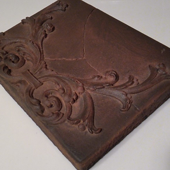 HOJAS iron matte rust, Atlantis Tile, like Sid Dickens. *Rare & Retired wall art - Picture 3 of 11